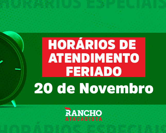 Horários Feriado 20 de Novembro